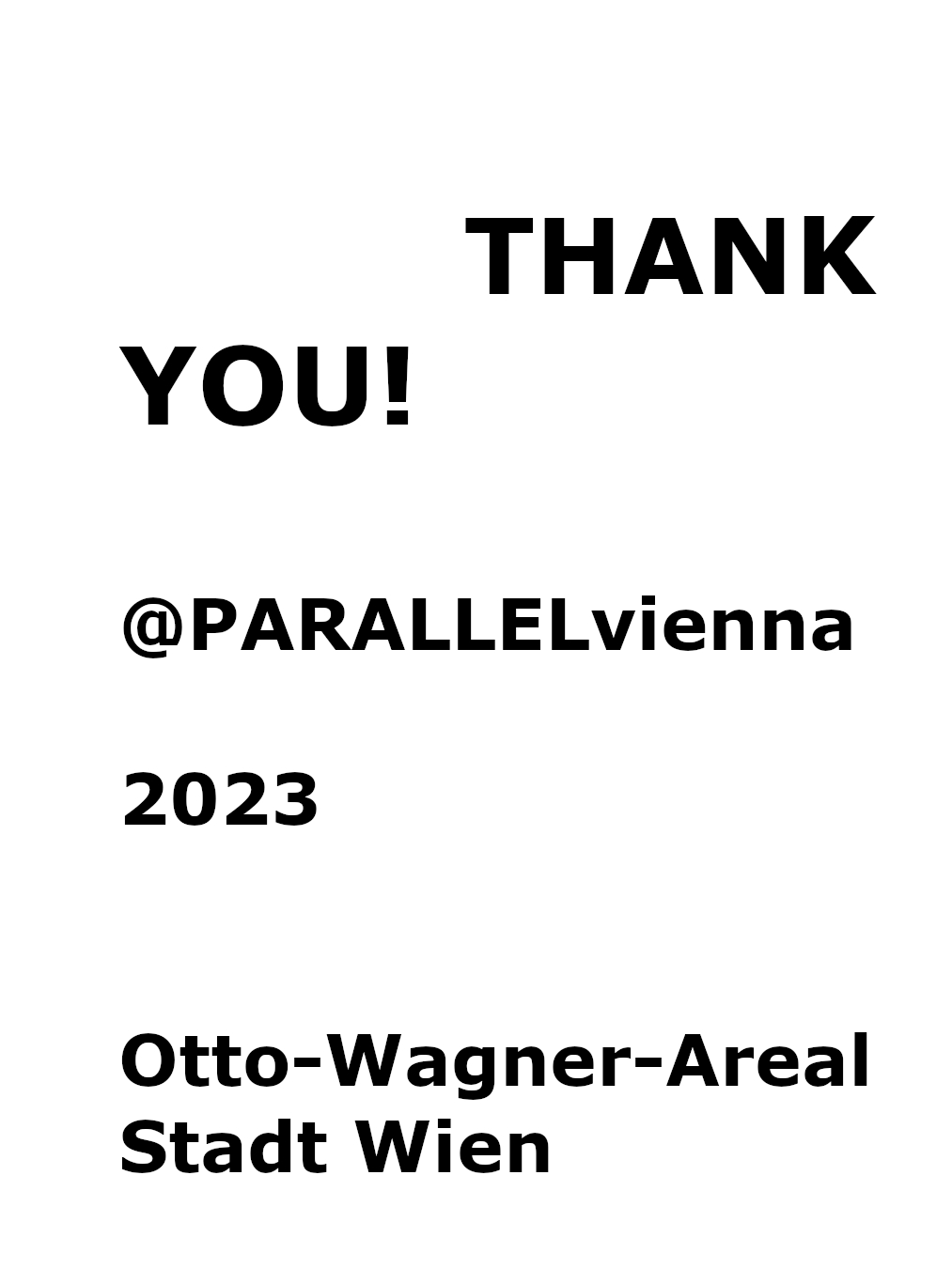 PARALLEL Vienna 2023 // Thank you!