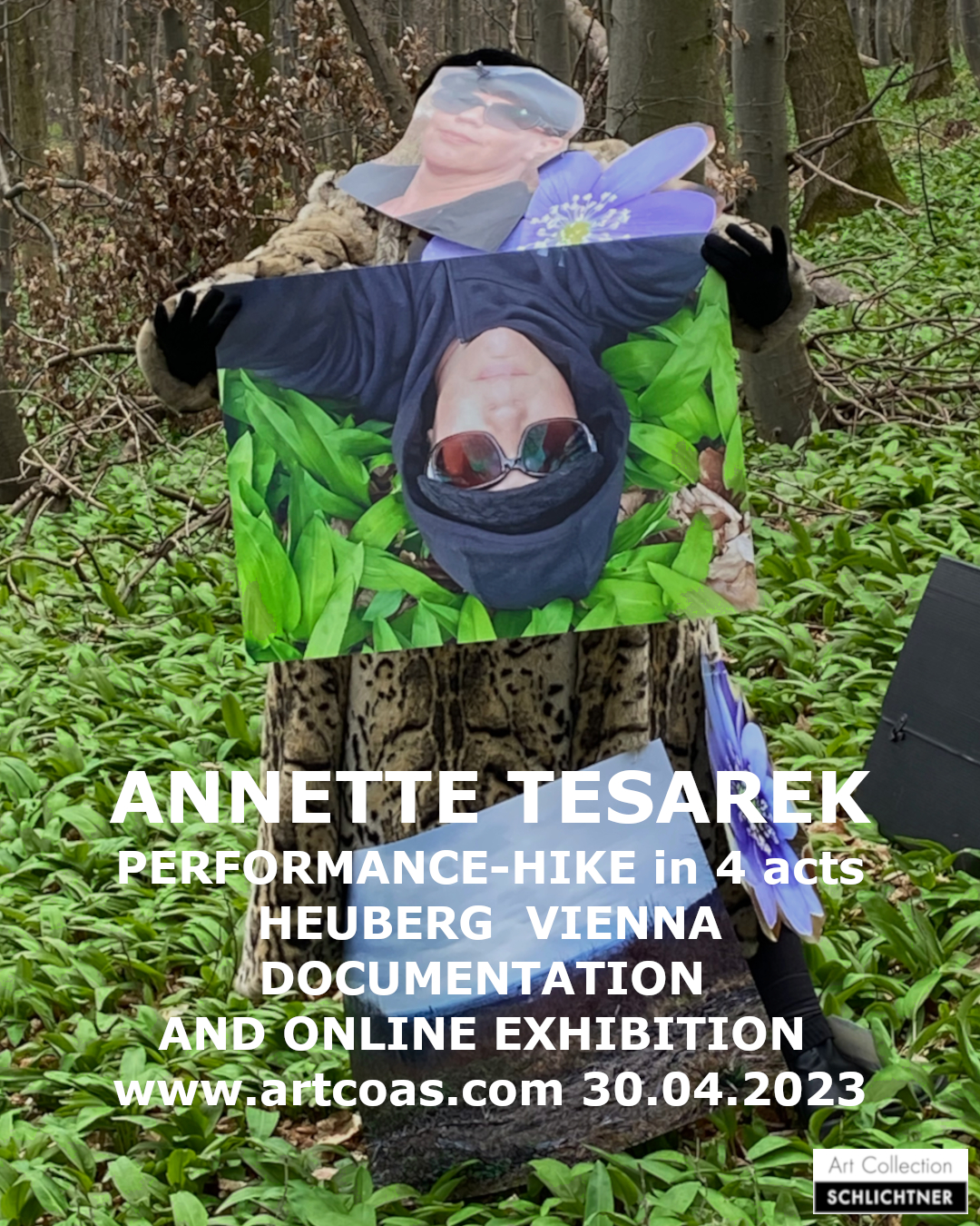 ANNETTE TESAREK // Performance hike Heuberg / Neuwaldegg, 1170 Vienna / Saturday April 1, 2023 / 2 p.m. – 5 p.m / Performance in 4 acts